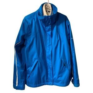 Columbia Women's Interchange 2 in 1 Jacket Size XL Blue Omni-Tech Waterproof